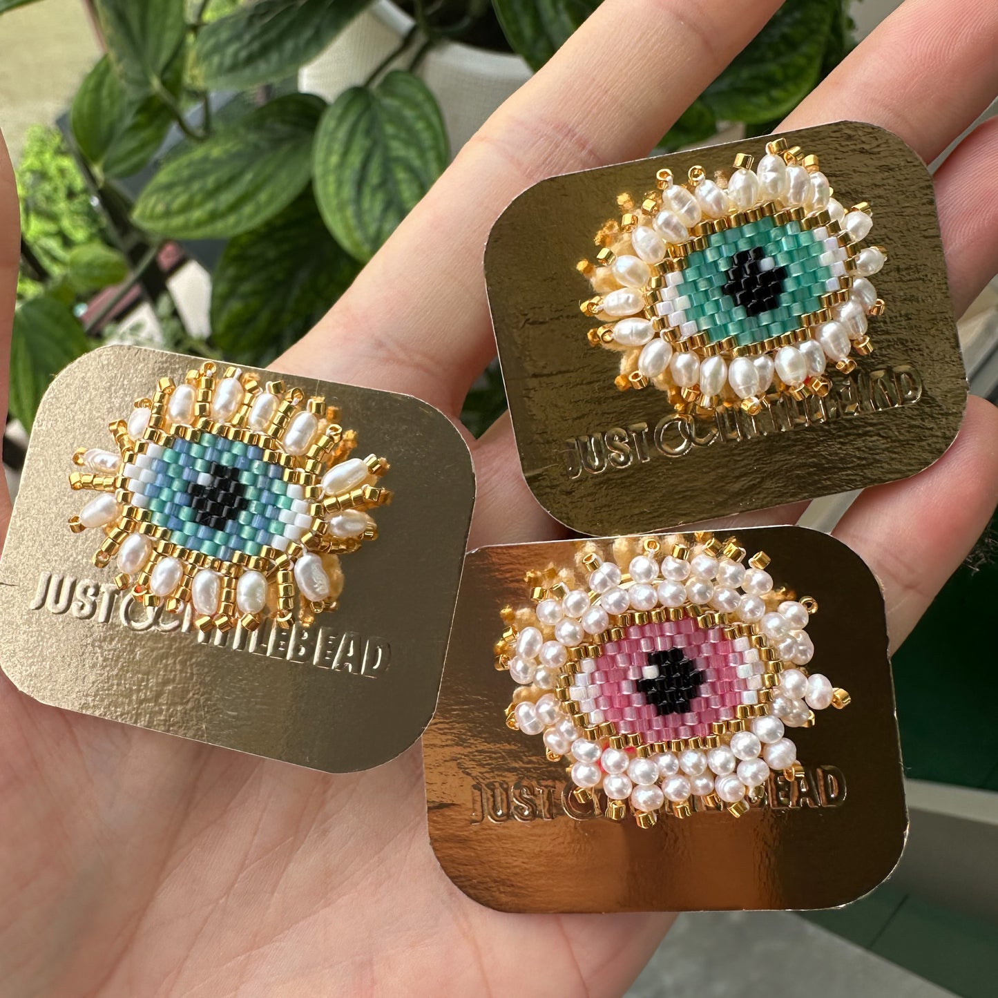 Evil Eye button cuff