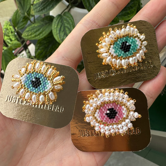 Evil Eye button cuff