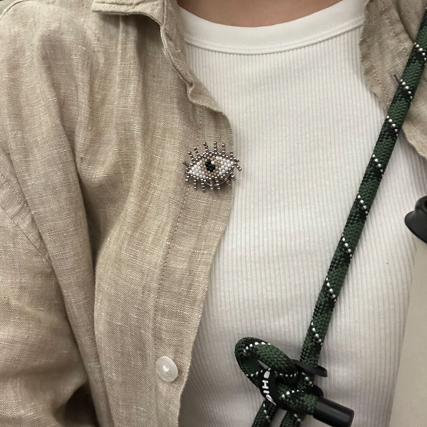 Evil Eye button cuff
